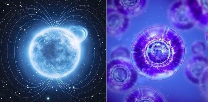 Cellules humaines et étoiles à neutrons